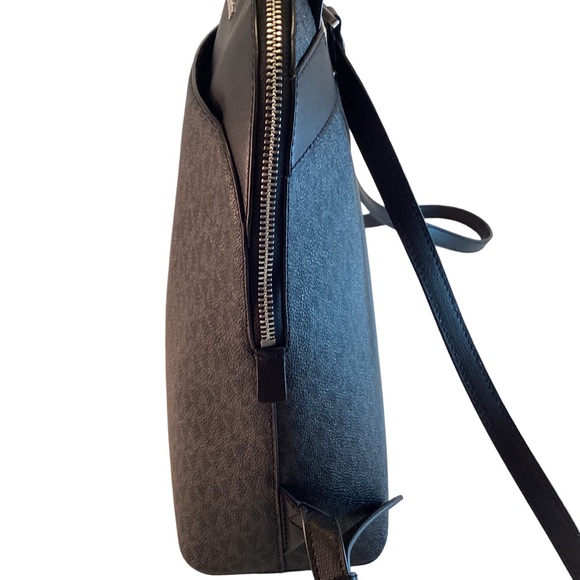 MICHAEL KORS Backpack Leather EMMY Large Dome BLACK Monogram 35H9SY3B7B - Picture 6 of 13